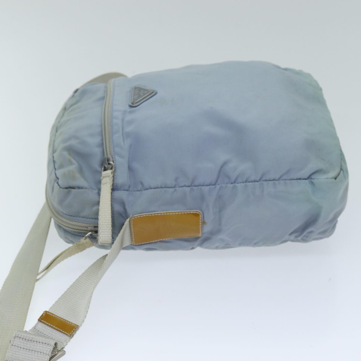 PRADA Shoulder Bag Nylon Light Blue Auth 73872