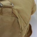PRADA Rucksack Nylon Beige Auth 73873-16