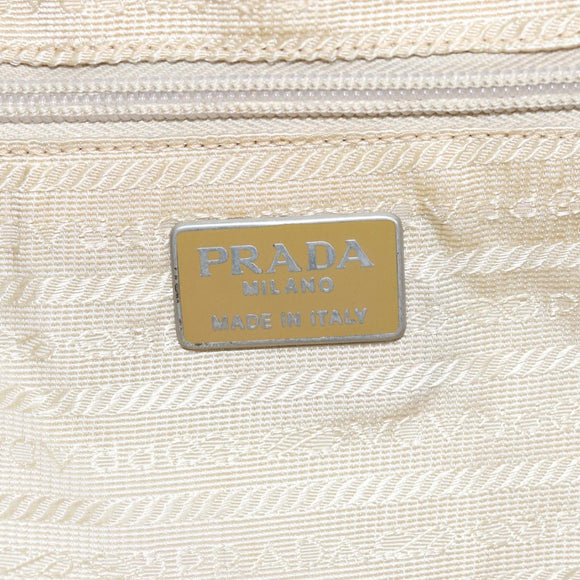 PRADA Rucksack Nylon Beige Auth 73873