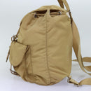 PRADA Rucksack Nylon Beige Auth 73873-4