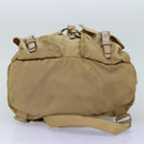 PRADA Rucksack Nylon Beige Auth 73873-5