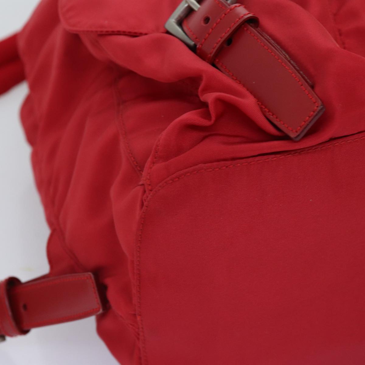 PRADA Backpack Nylon Red Auth 73874