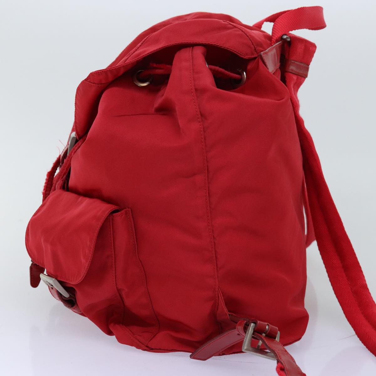 PRADA Backpack Nylon Red Auth 73874