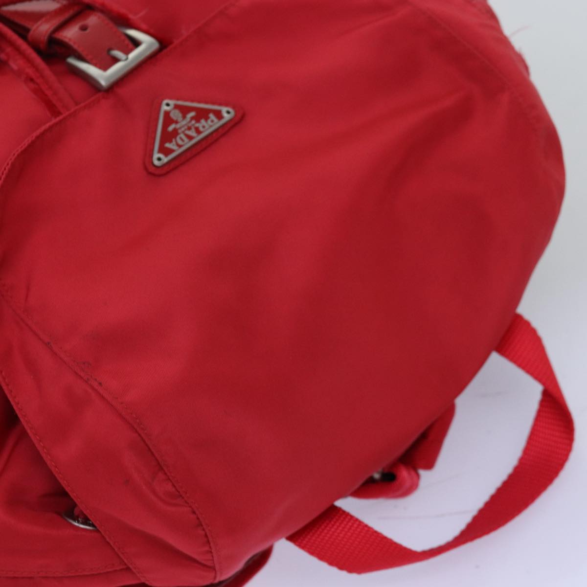PRADA Backpack Nylon Red Auth 73874