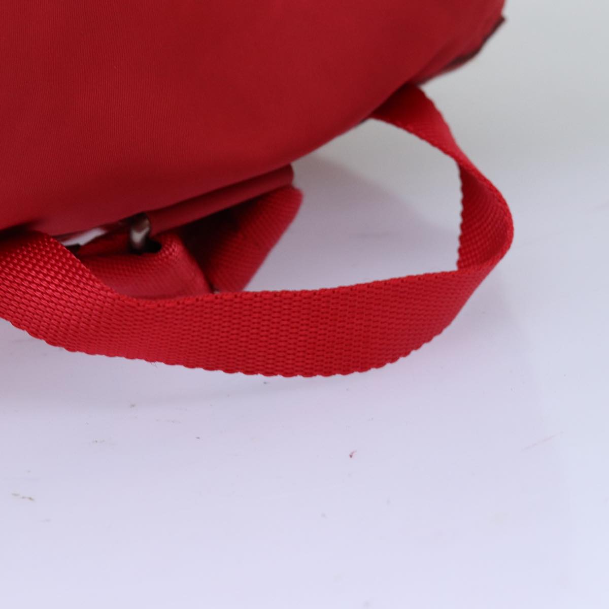 PRADA Backpack Nylon Red Auth 73874