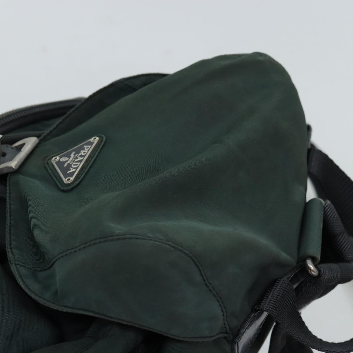 PRADA Backpack Nylon Green Auth 73875