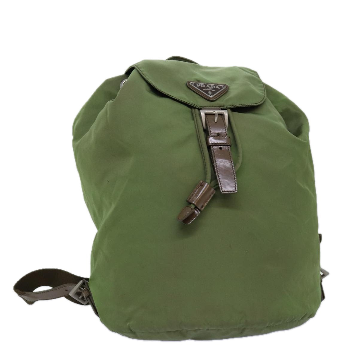 PRADA Backpack Nylon Khaki Auth 73876