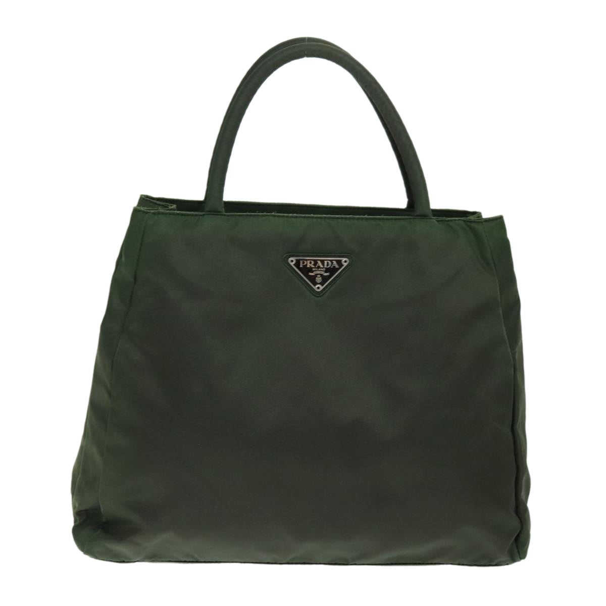 PRADA Hand Bag Nylon Khaki Auth 73881