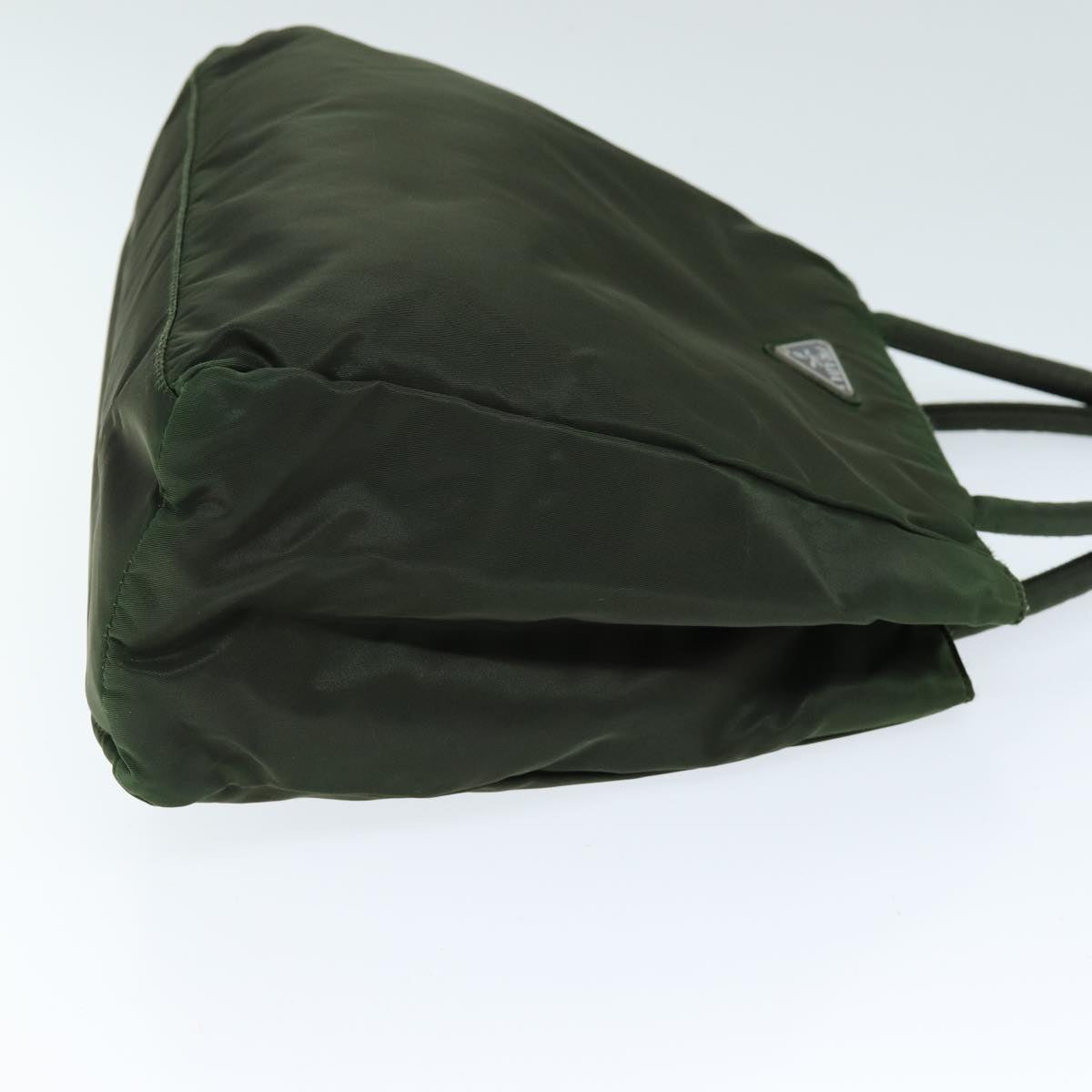 PRADA Hand Bag Nylon Khaki Auth 73881