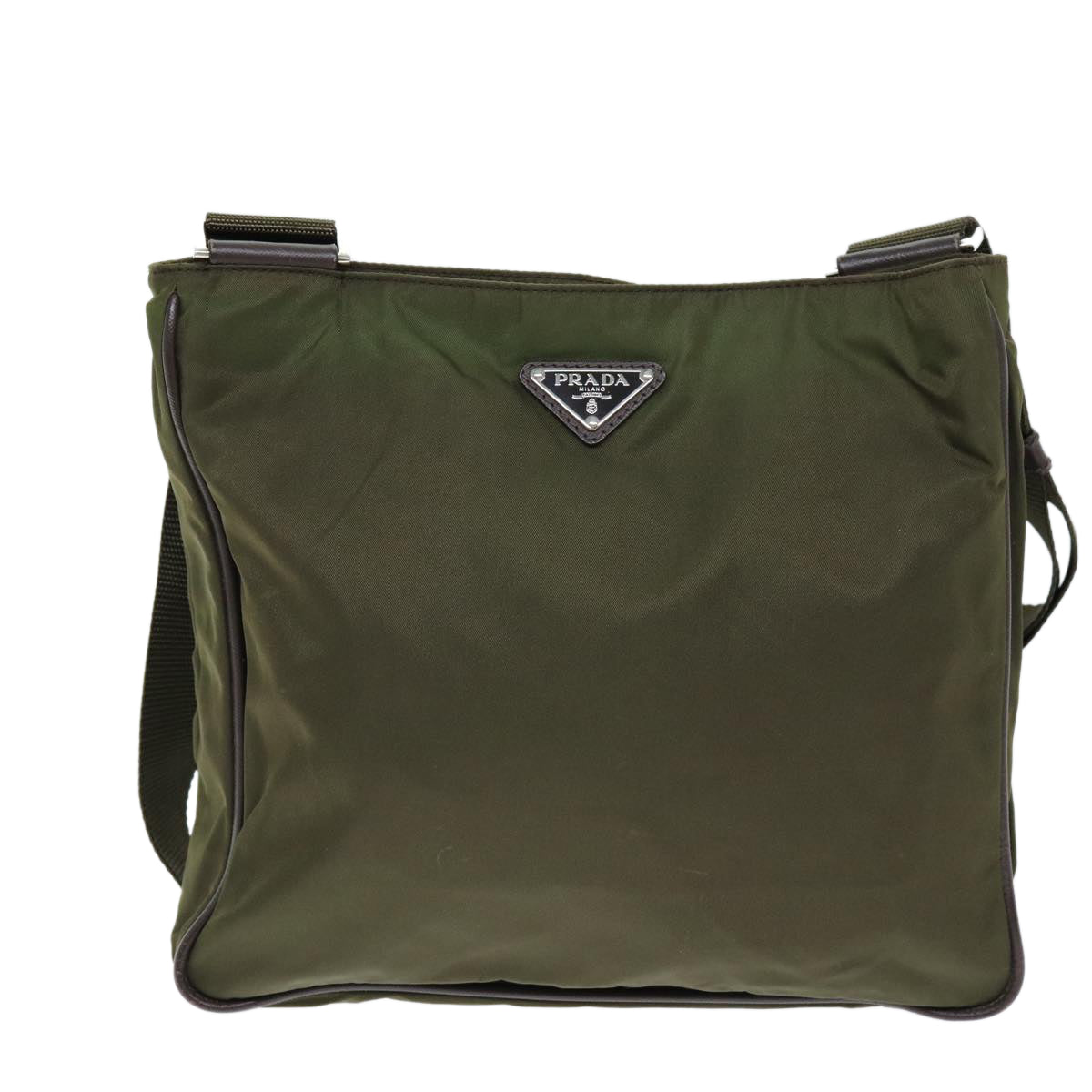 PRADA Shoulder Bag Nylon Khaki Auth 73884 - 0