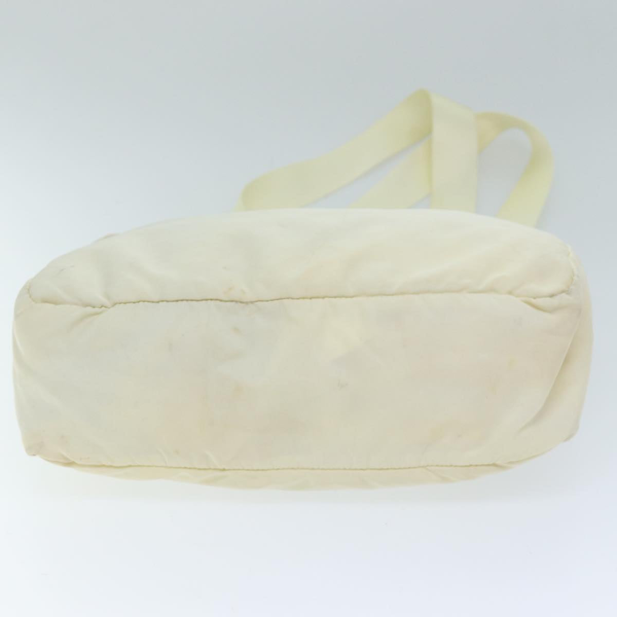 PRADA Shoulder Bag Nylon Cream Auth 73885