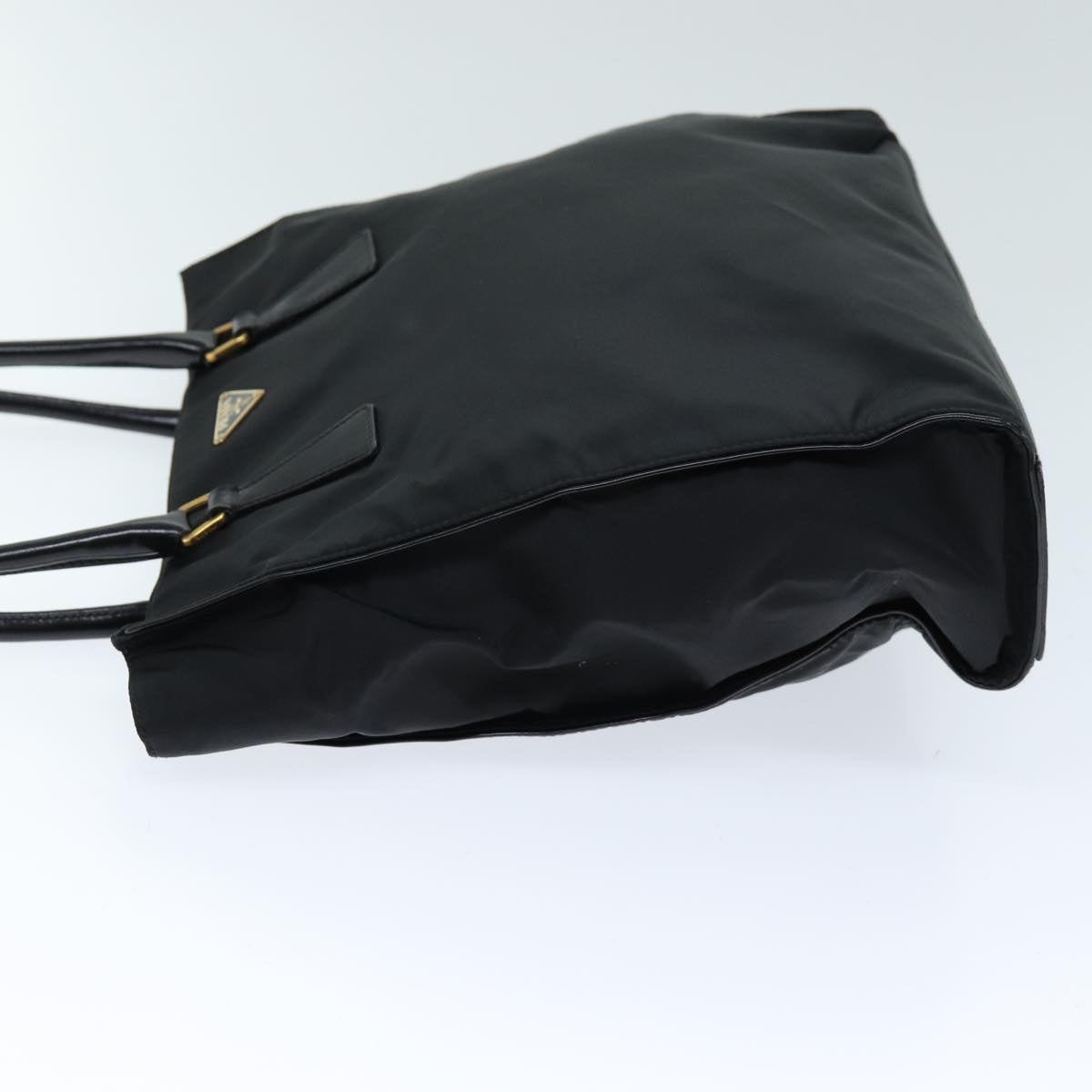 PRADA Tote Bag Nylon Black Auth 73887