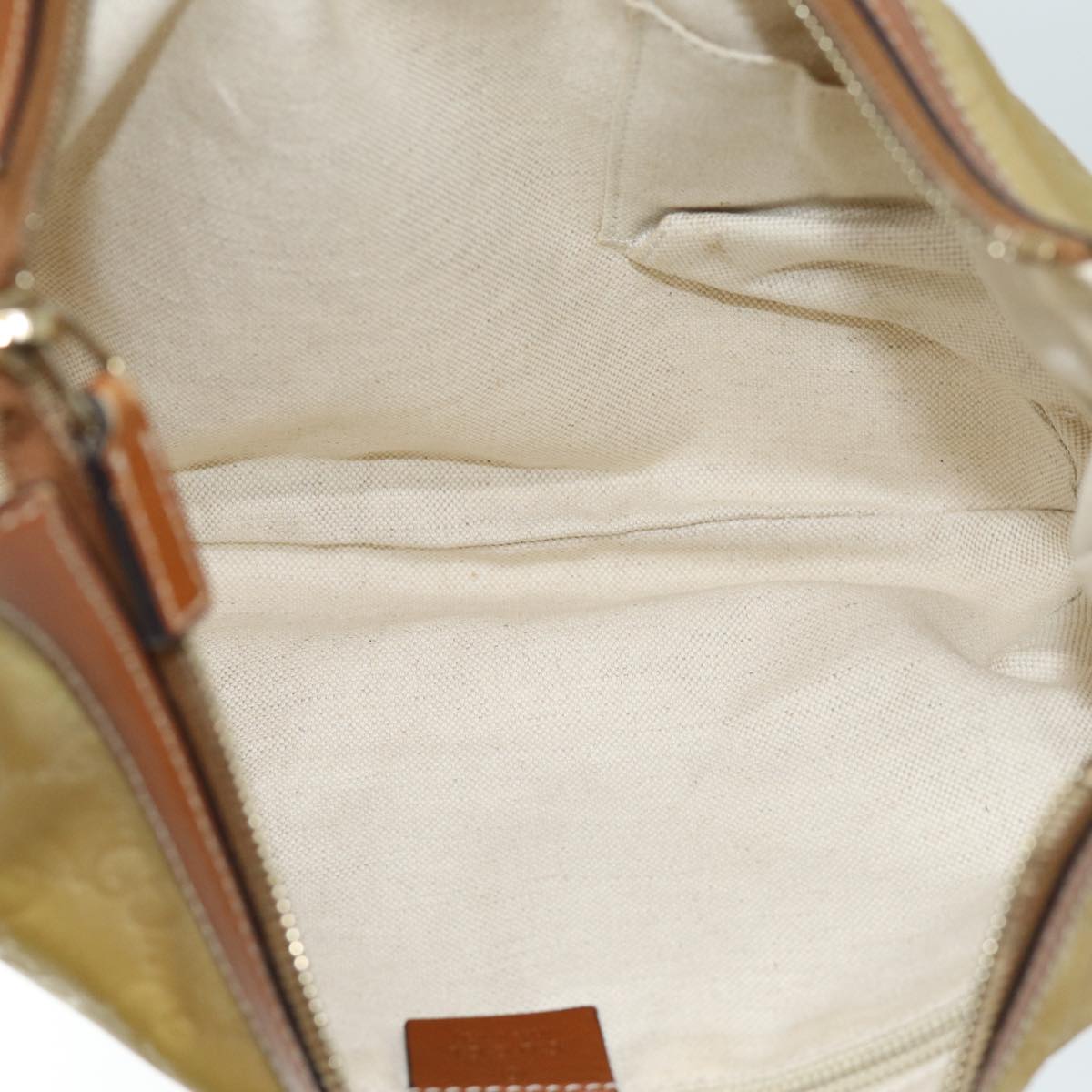 GUCCI GG Canvas Shoulder Bag Beige 181092 Auth 73892