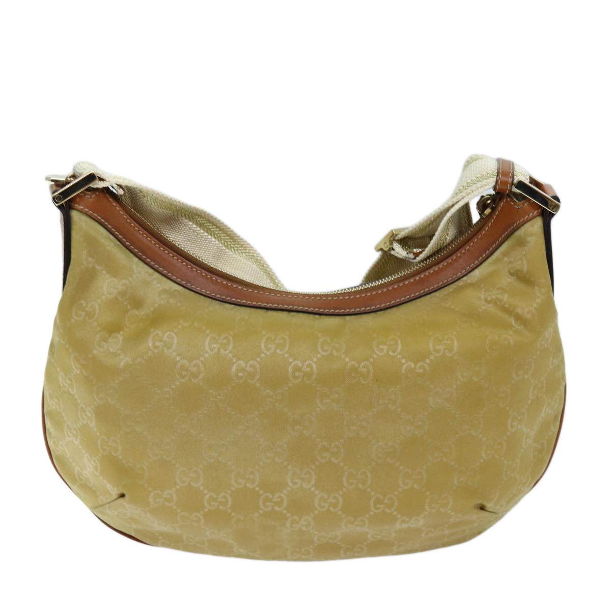 GUCCI GG Canvas Shoulder Bag Beige 181092 Auth 73892