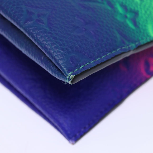 LOUIS VUITTON Monogram Illusion Trio Pouch NM Pouch Green Pink LV Auth 73911SM