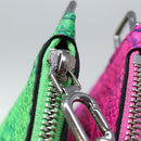 LOUIS VUITTON Monogram Illusion Trio Pouch NM Pouch Green Pink LV Auth 73911SM-9