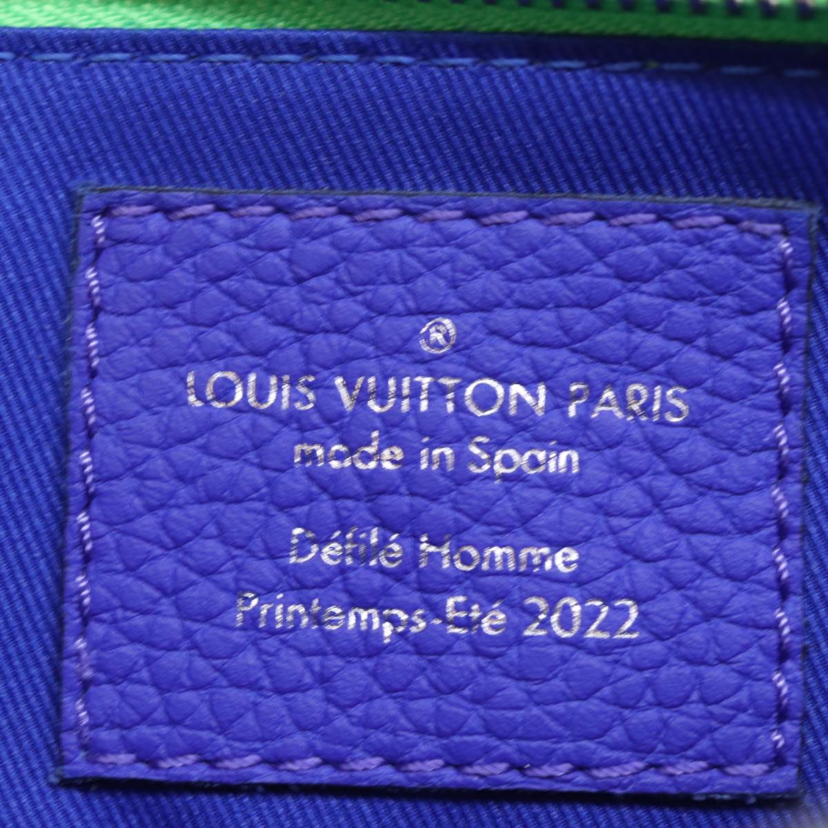 LOUIS VUITTON Monogram Illusion Trio Pouch NM Pouch Green Pink LV Auth 73911S