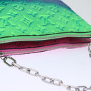 LOUIS VUITTON Monogram Illusion Trio Pouch NM Pouch Green Pink LV Auth 73911SM-6