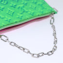 LOUIS VUITTON Monogram Illusion Trio Pouch NM Pouch Green Pink LV Auth 73911SM-7