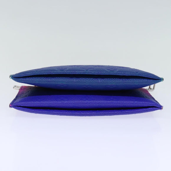 LOUIS VUITTON Monogram Illusion Trio Pouch NM Pouch Green Pink LV Auth 73911SM