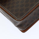 CELINE Macadam Canvas Shoulder Bag PVC Brown Auth 73945-14