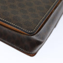 CELINE Macadam Canvas Shoulder Bag PVC Brown Auth 73945-15