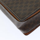 CELINE Macadam Canvas Shoulder Bag PVC Brown Auth 73945-16