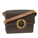CELINE Macadam Canvas Umhängetasche PVC Braun Auth 73945-1