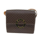 CELINE Macadam Canvas Shoulder Bag PVC Brown Auth 73945-13