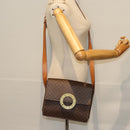 CELINE Macadam Canvas Shoulder Bag PVC Brown Auth 73945-21