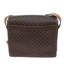 CELINE Macadam Canvas Umhängetasche PVC Braun Auth 73945-2