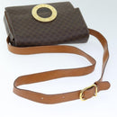 CELINE Macadam Canvas Umhängetasche PVC Braun Auth 73945-7