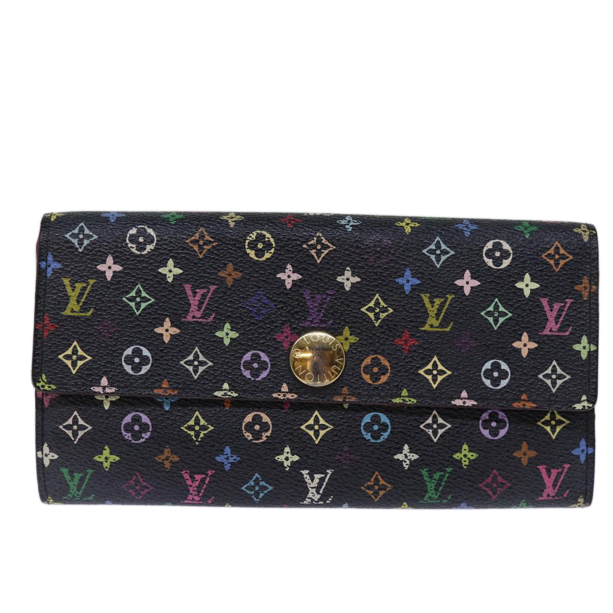 LOUIS VUITTON Monogram Multicolor PortefeuilleSarah Wallet M93747 Auth 73947