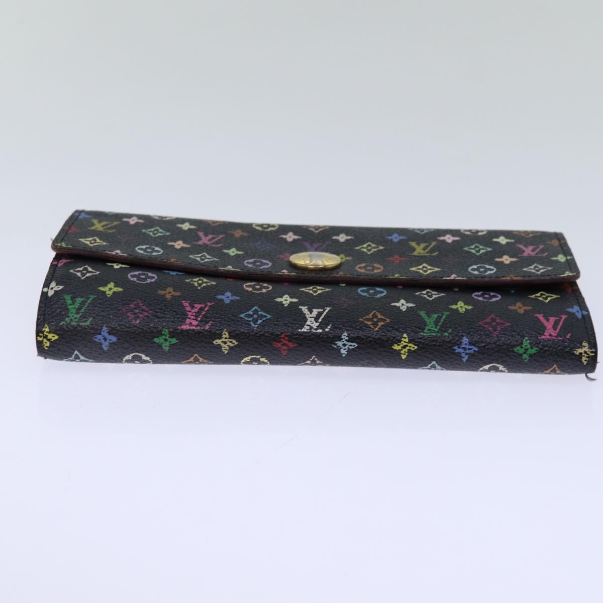 LOUIS VUITTON Monogram Multicolor PortefeuilleSarah Wallet M93747 Auth 73947