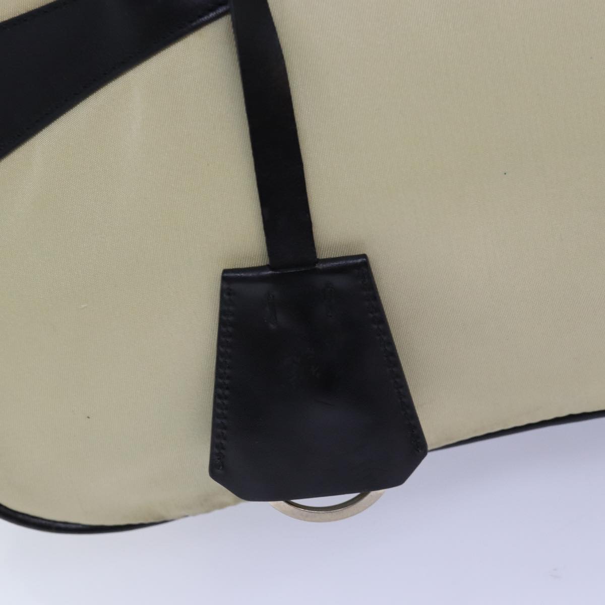 PRADA Shoulder Bag Nylon Beige Auth 73976