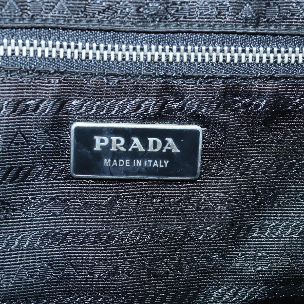 PRADA Shoulder Bag Nylon Beige Auth 73976