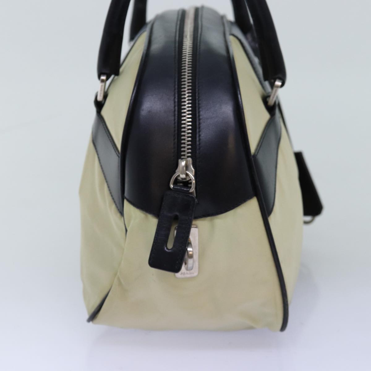 PRADA Shoulder Bag Nylon Beige Auth 73976