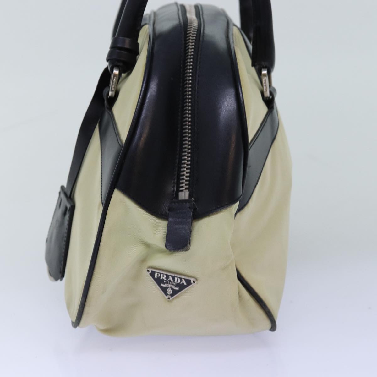 PRADA Shoulder Bag Nylon Beige Auth 73976