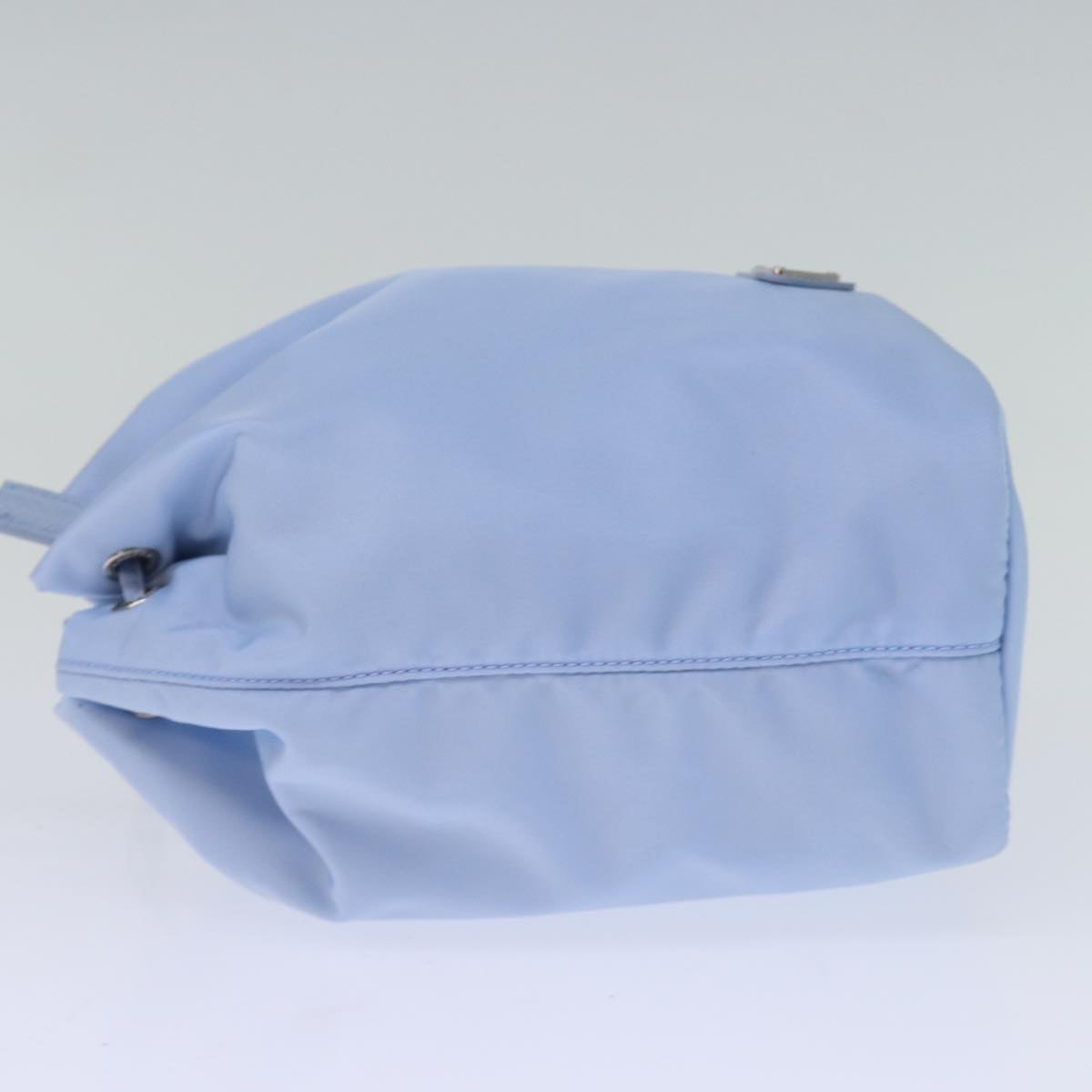 PRADA Drawstring Pouch Nylon Light Blue Auth 73977