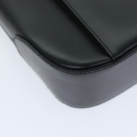 Salvatore Ferragamo Gancini Shoulder Bag patent Black Auth 73989