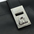 Salvatore Ferragamo Gancini Shoulder Bag patent Black Auth 73989-9