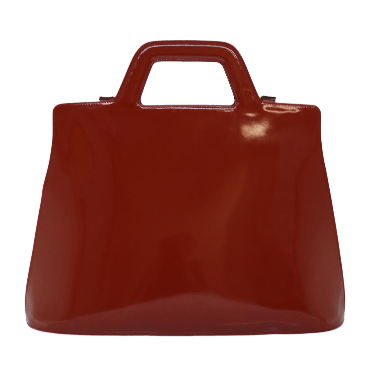 Salvatore Ferragamo Hand Bag Patent leather 2way Orange Auth 73990 - 0