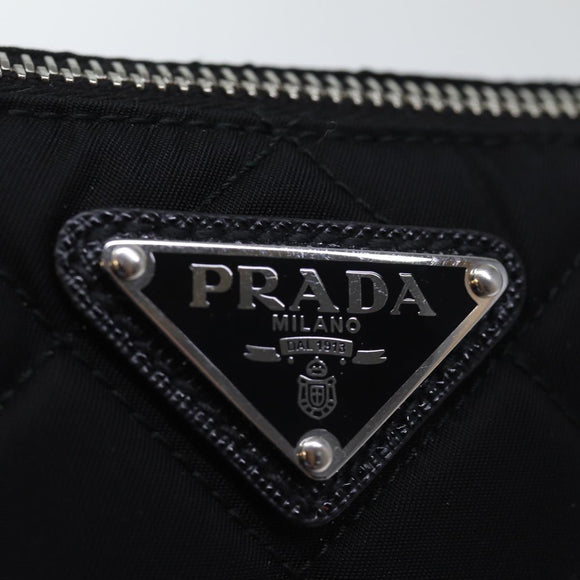 PRADA Chain Shoulder Bag Nylon 2way Black Auth 73993SAM