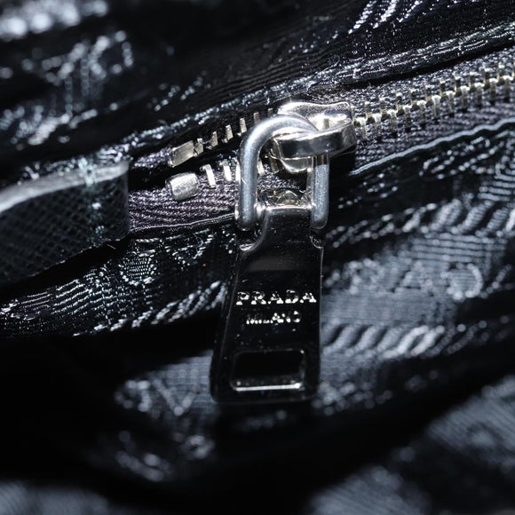 PRADA Chain Shoulder Bag Nylon 2way Black Auth 73993SAM