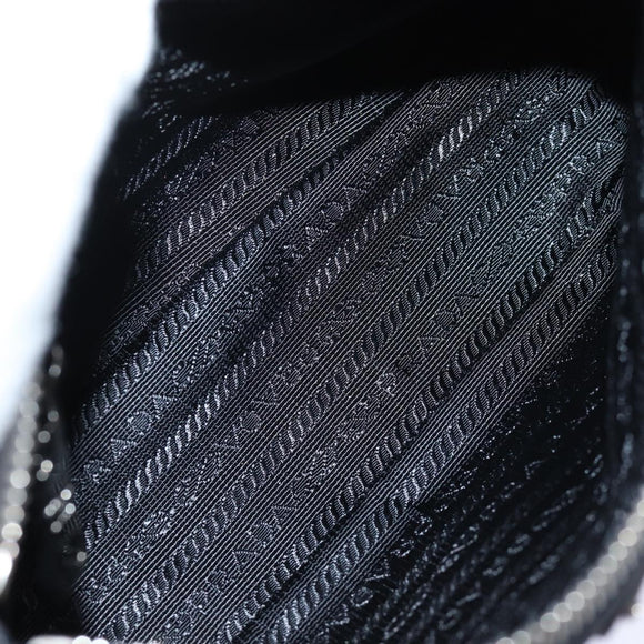 PRADA Chain Shoulder Bag Nylon 2way Black Auth 73993AM