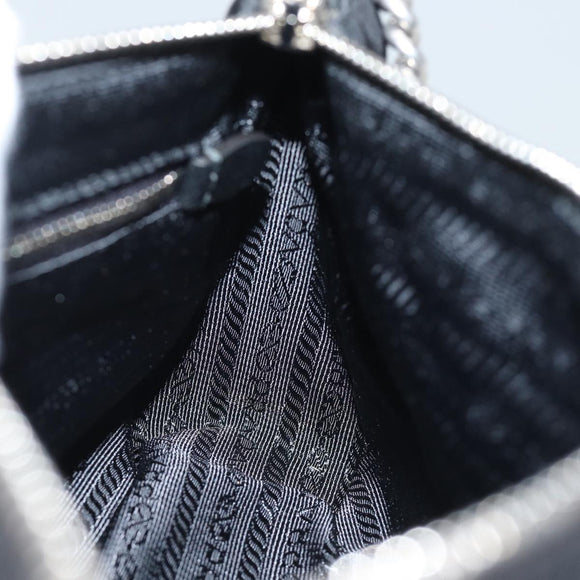 PRADA Chain Shoulder Bag Nylon 2way Black Auth 73993AM