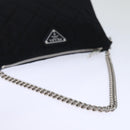 PRADA Chain Shoulder Bag Nylon 2way Black Auth 73993AM-7