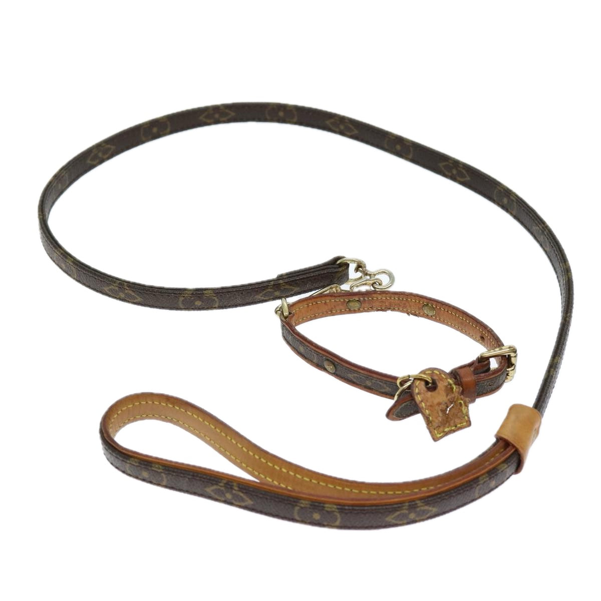 LOUIS VUITTON Monogram Less Baxter MM Dog Leash M58056 LV Auth 74016 - 0