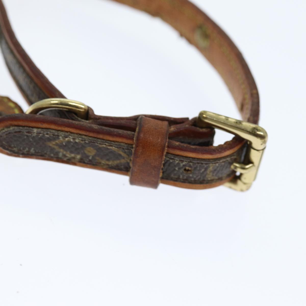 LOUIS VUITTON Monogram Less Baxter MM Dog Leash M58056 LV Auth 74016