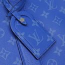 LOUIS VUITTON Taigalama Weekend Tote NM Tote Bag 2way Blue M31010 LV Auth 74022SM-18